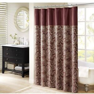Madison Park Aubrey Jacquard Traditional Shower Curtains